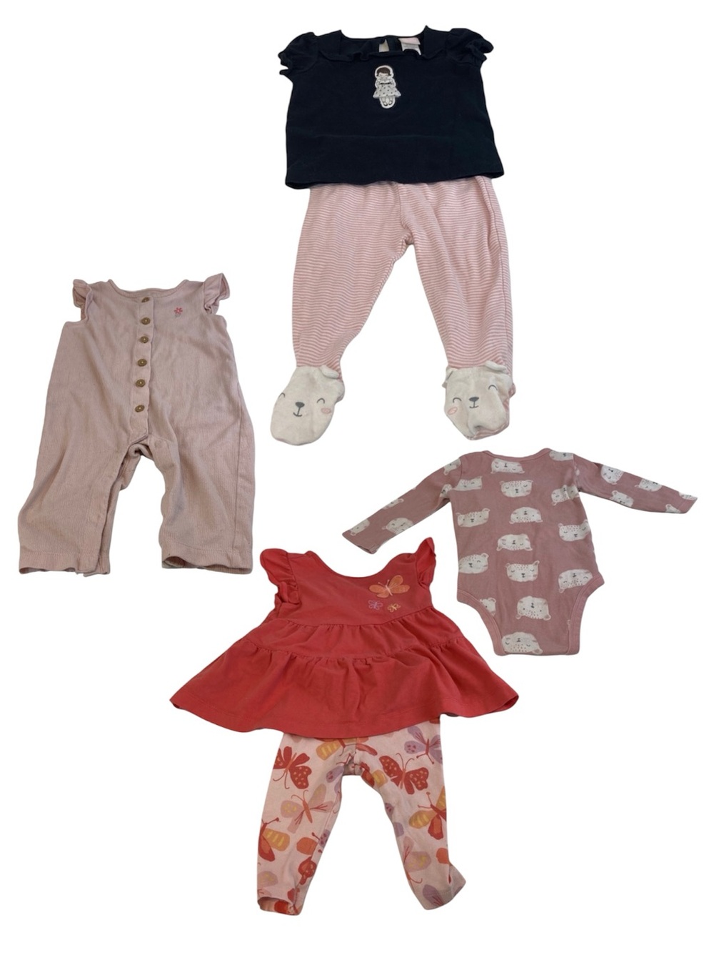 Jamie jack carters baby lot footies leggings jumpsuit bodysuit top 6 m